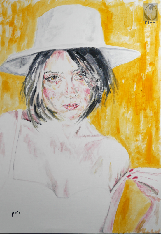 oil on paper - olio su carta di Piro